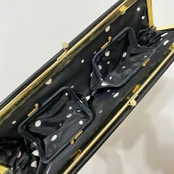 Vintage - Patent Leather Polkadot Clutch - Picture 4 of 6